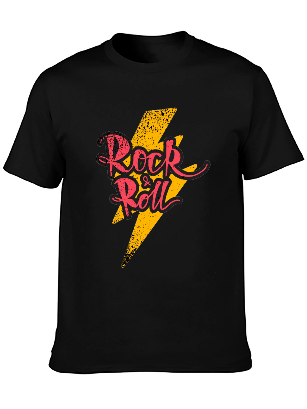Rock & Roll Graphic T-Shirt - Black Cotton Tee