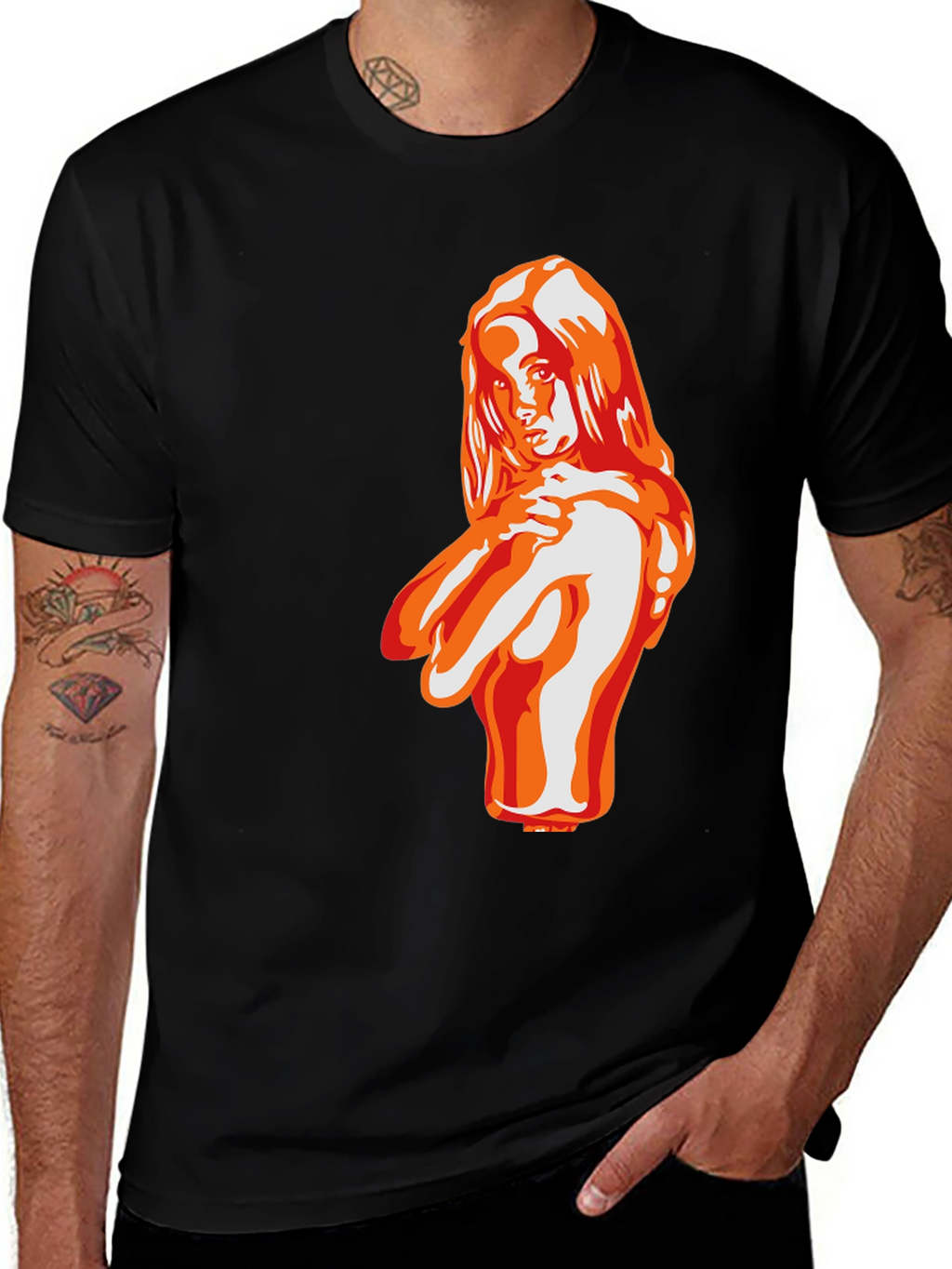 Bold Graphic Tee - Seductive Woman Illustration