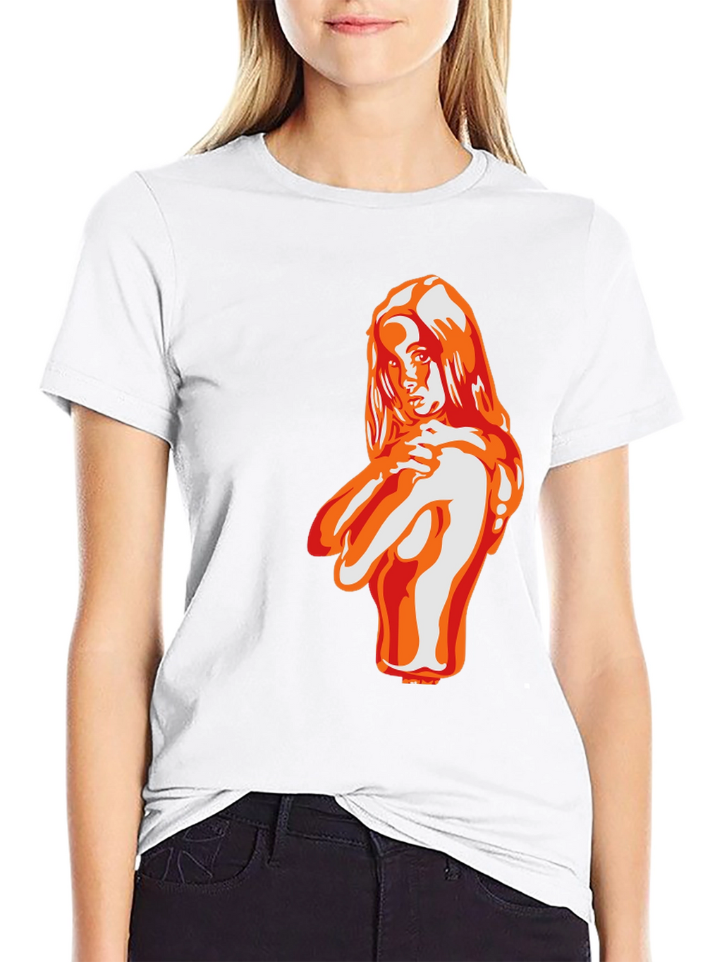 Bold Graphic Tee - Seductive Woman Illustration