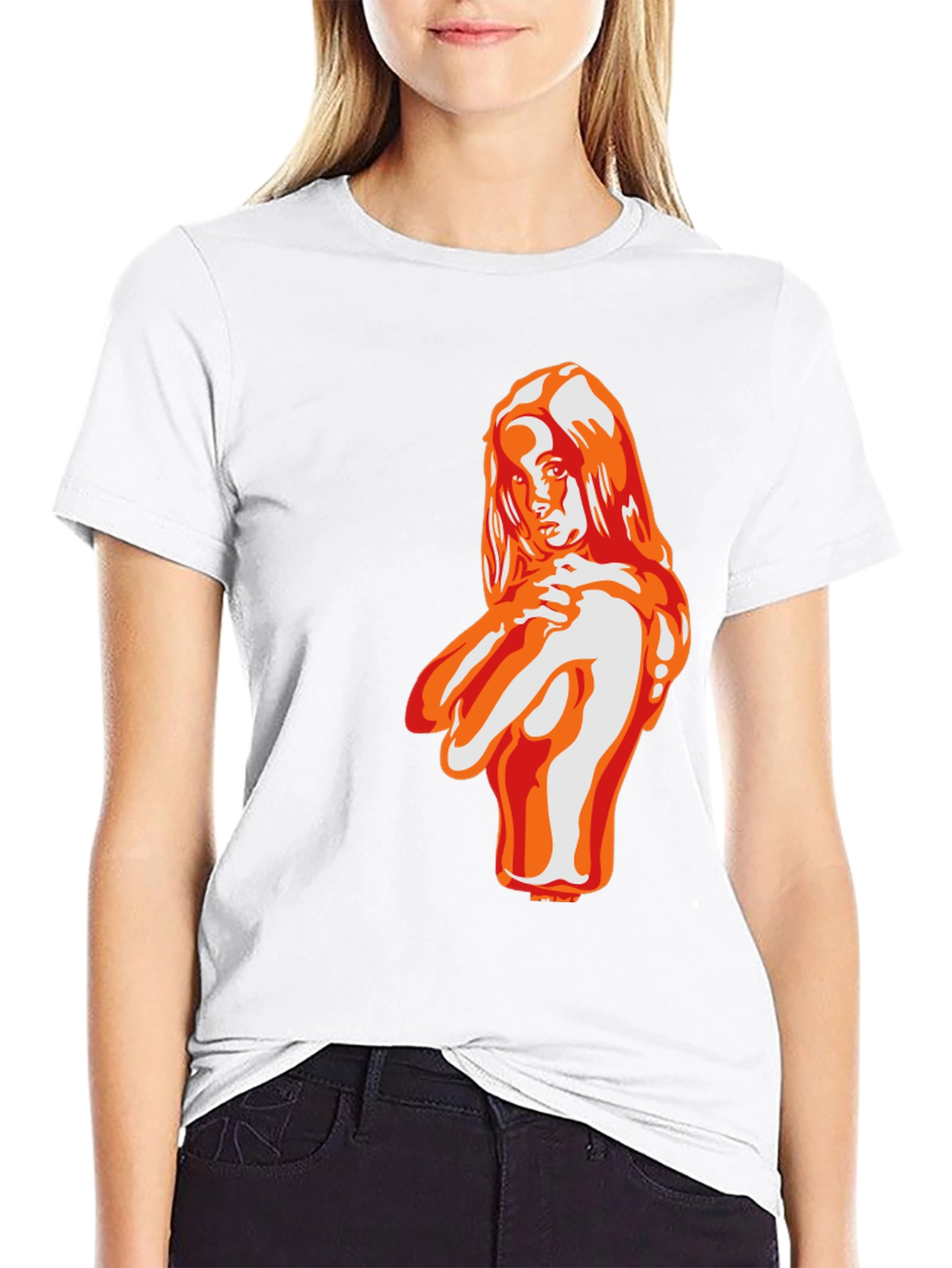 Bold Graphic Tee - Seductive Woman Illustration