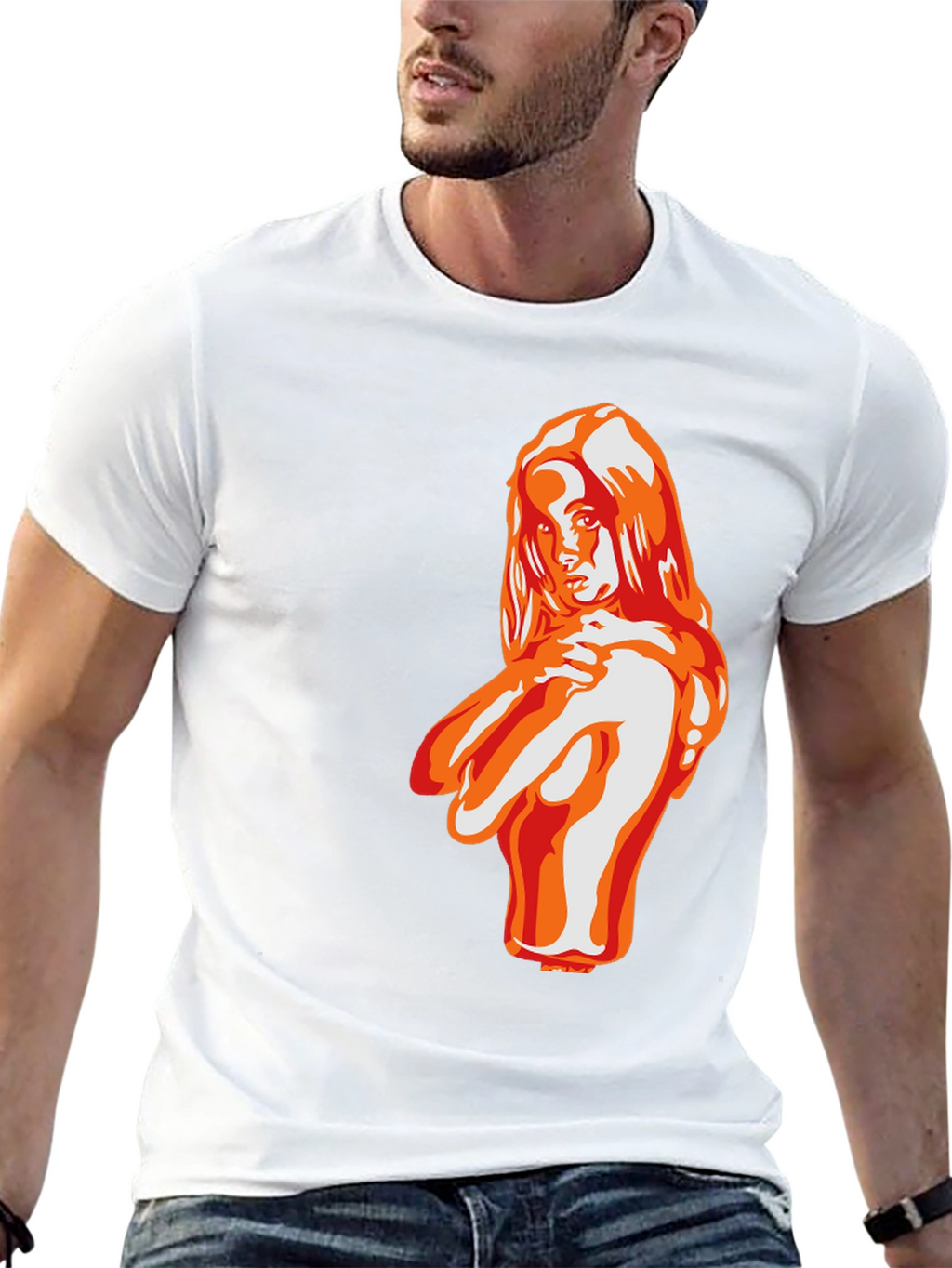 Bold Graphic Tee - Seductive Woman Illustration