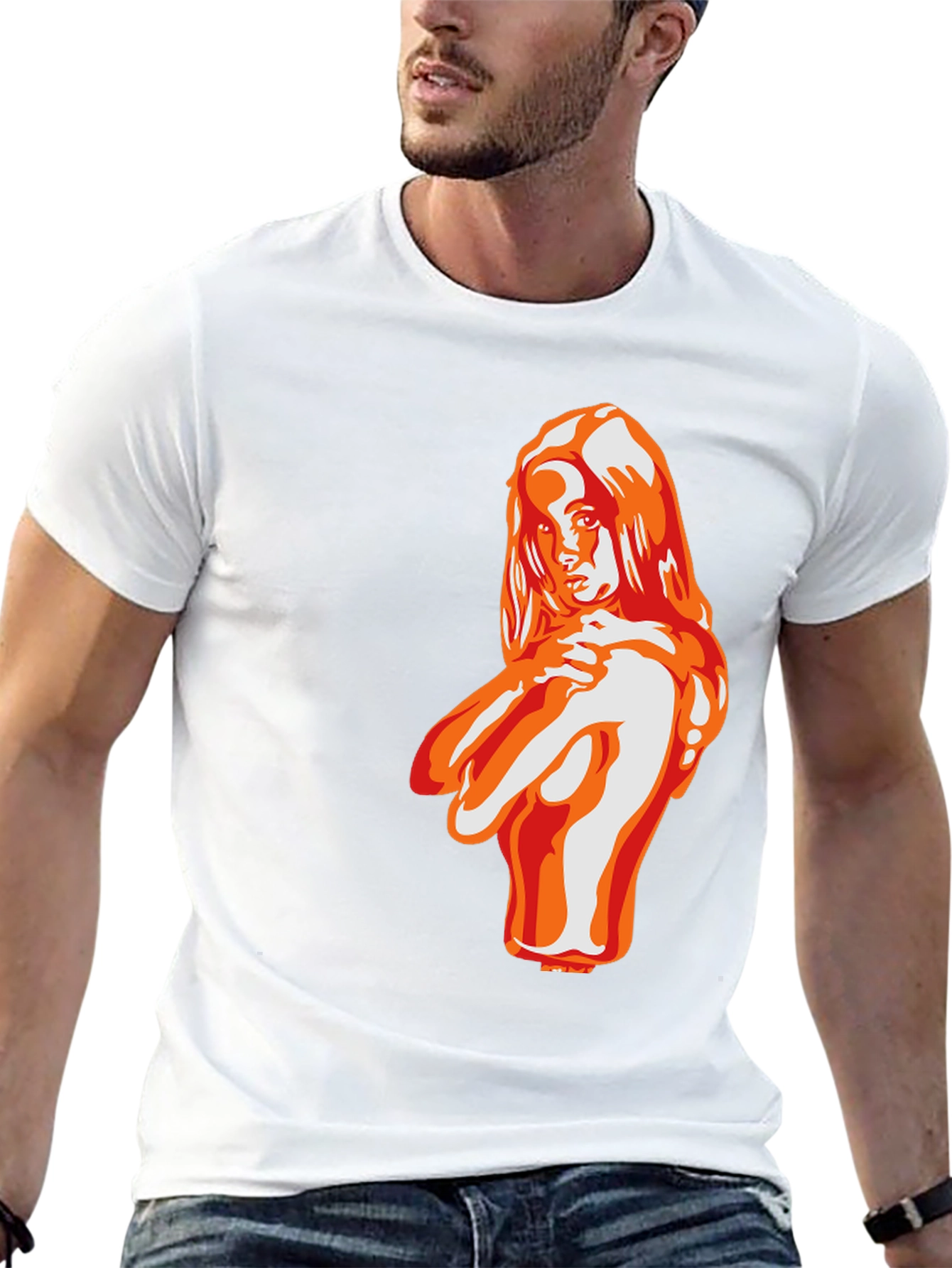 Bold Graphic Tee - Seductive Woman Illustration