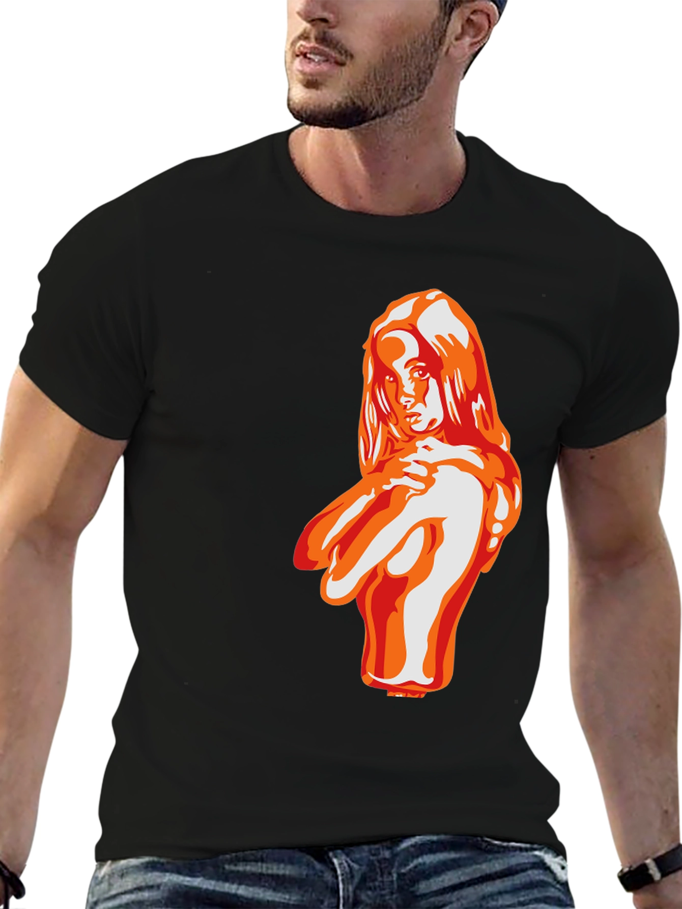 Bold Graphic Tee - Seductive Woman Illustration