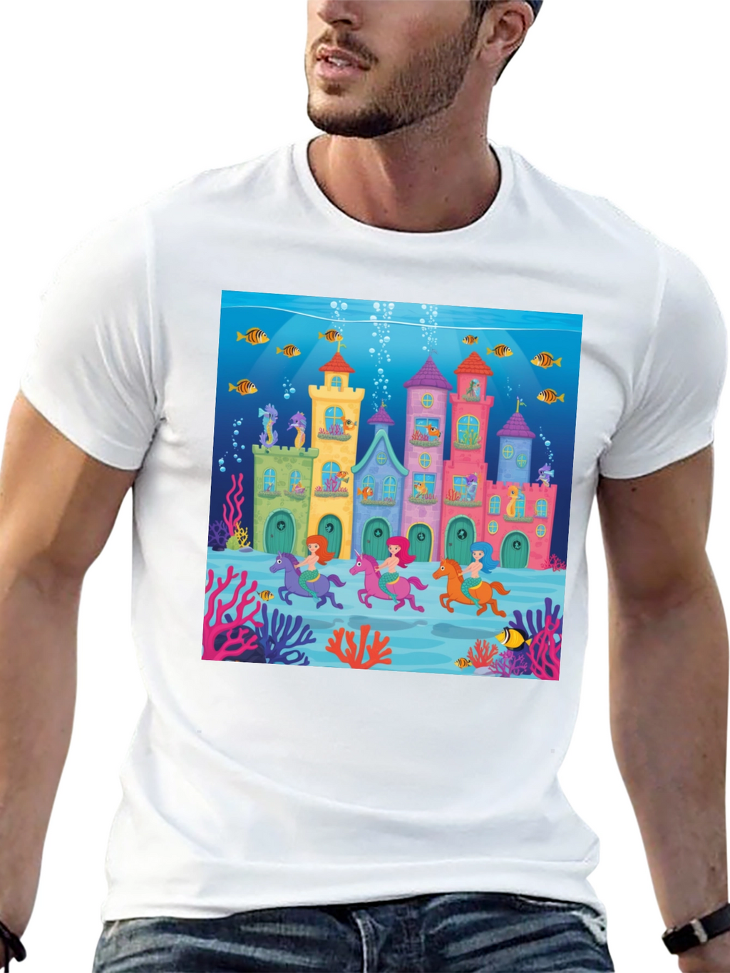 Whimsical Undersea Castle T-Shirt