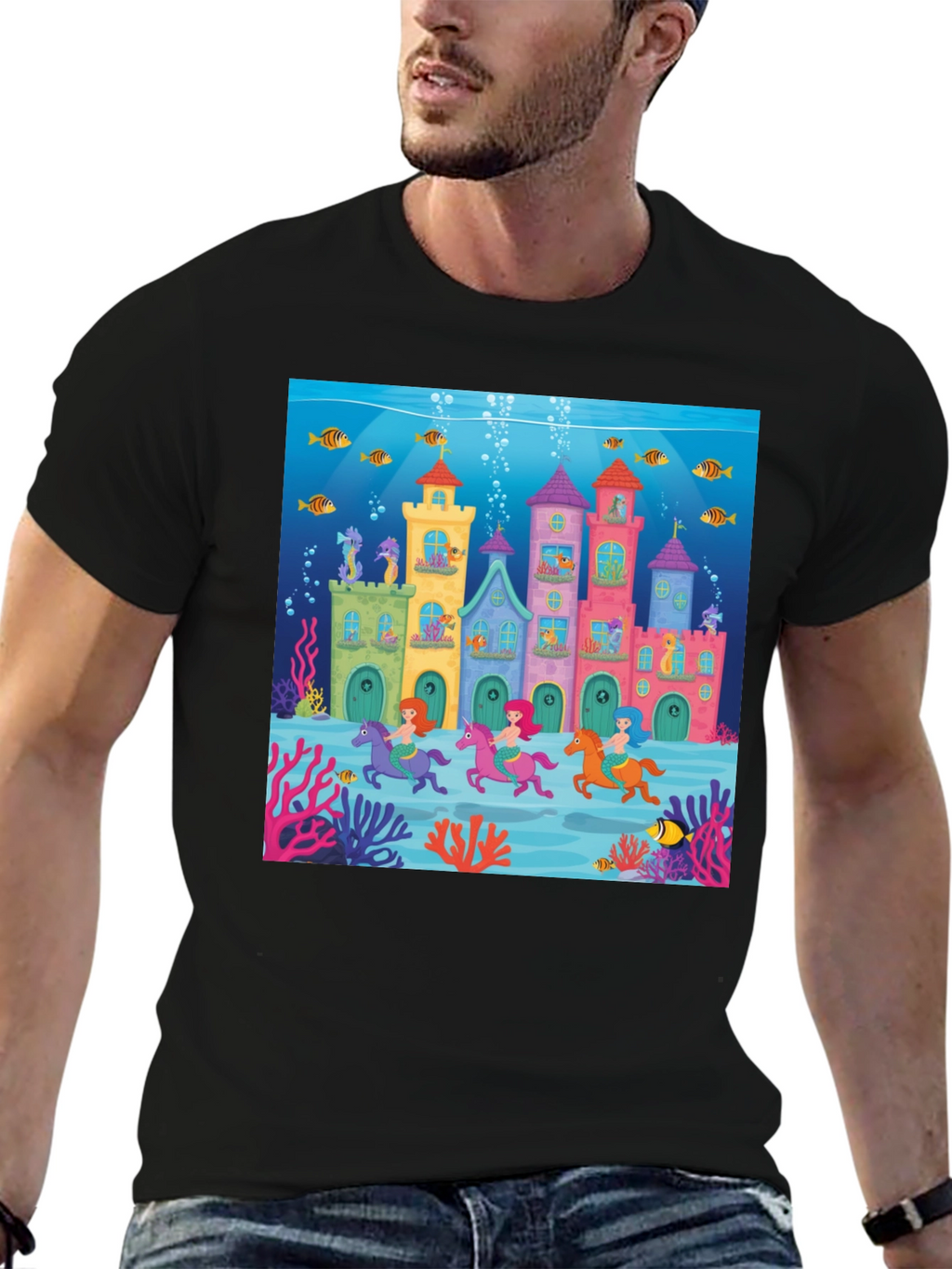 Whimsical Undersea Castle T-Shirt