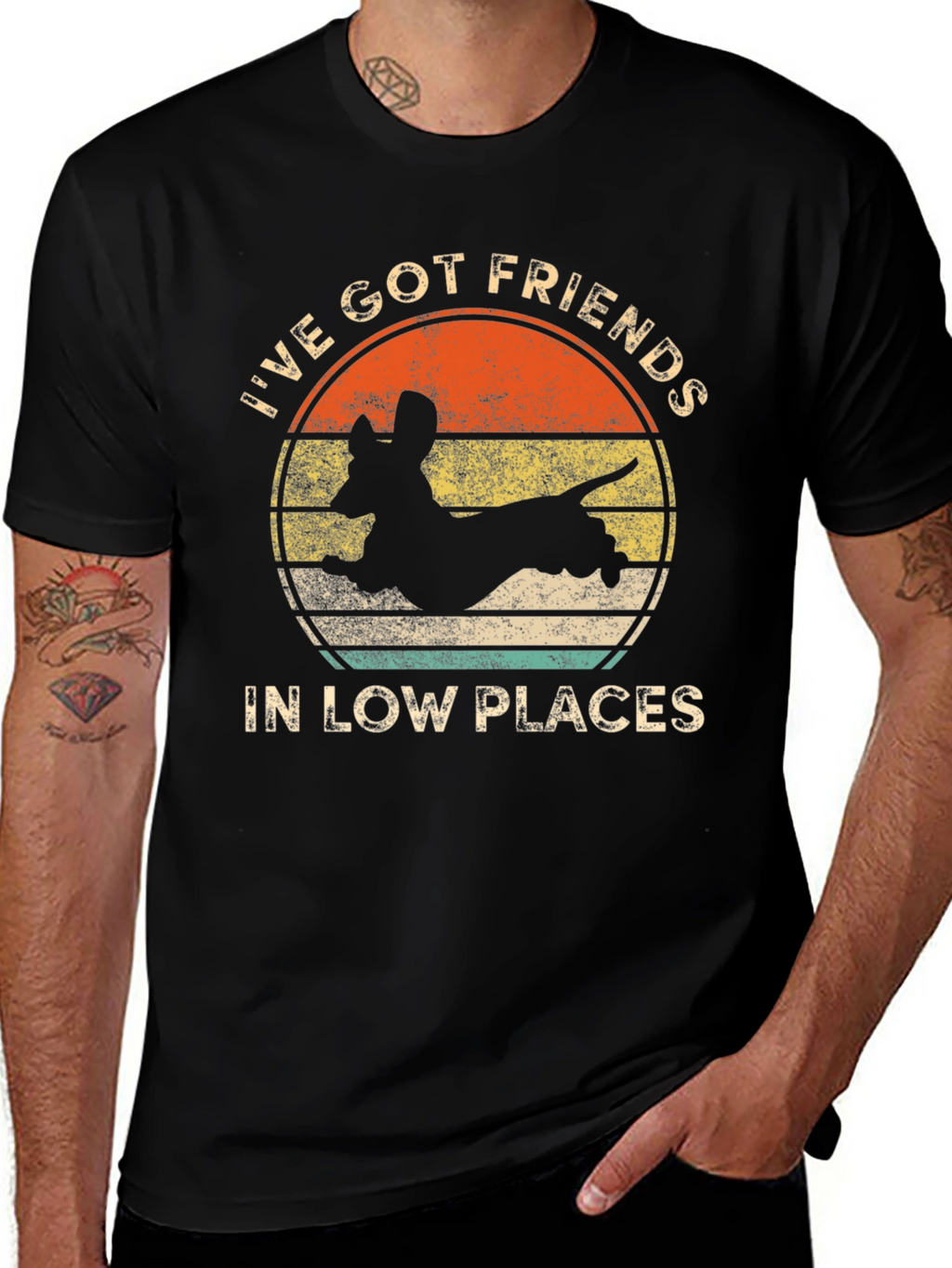 Low Places Dachshund Graphic Tee