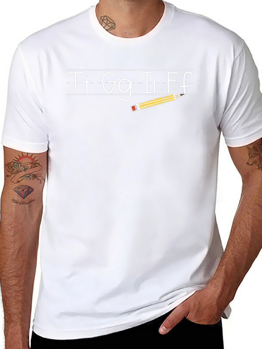 Teacher Alphabet & Pencil T-Shirt