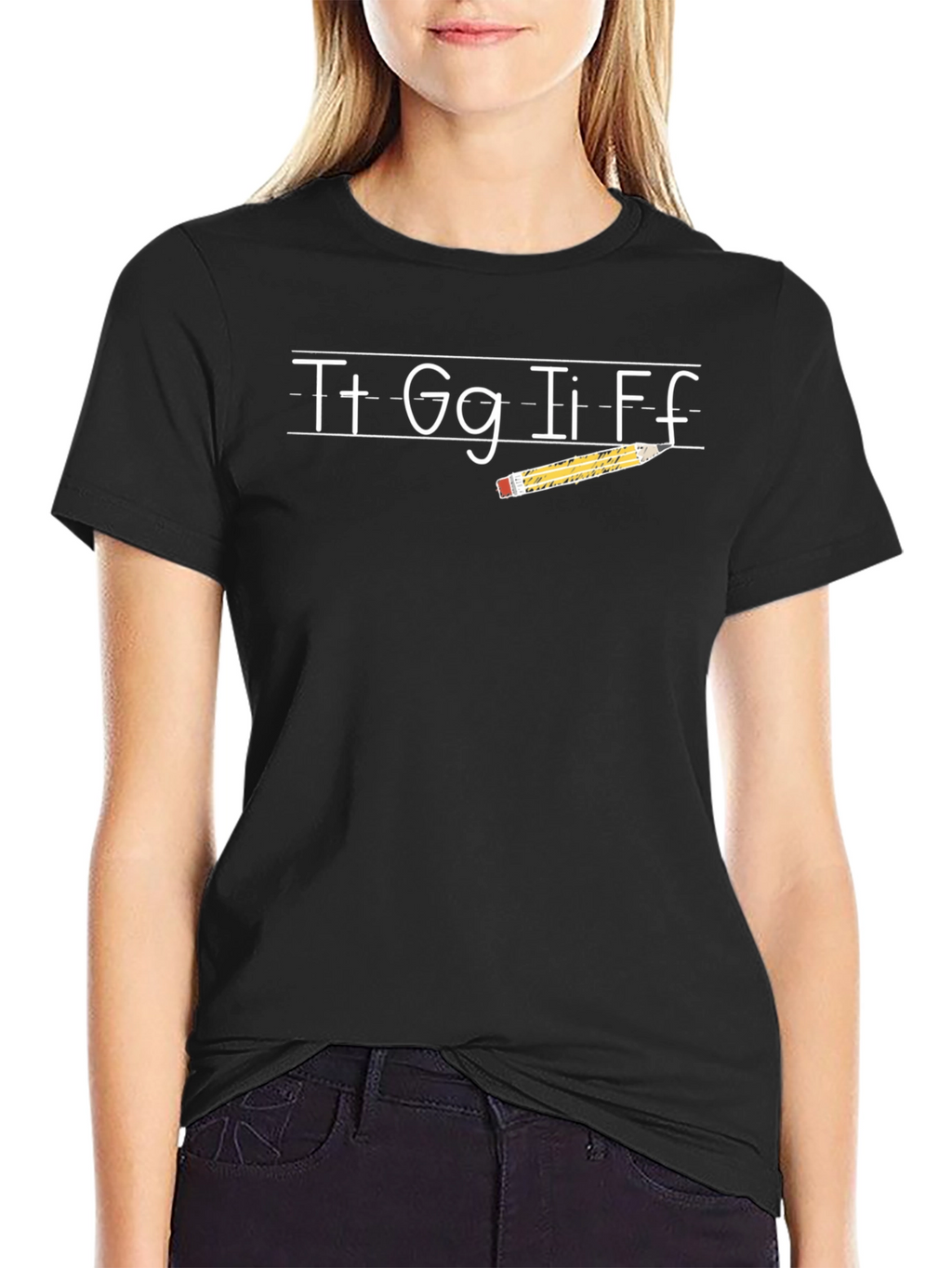 Teacher Alphabet & Pencil T-Shirt
