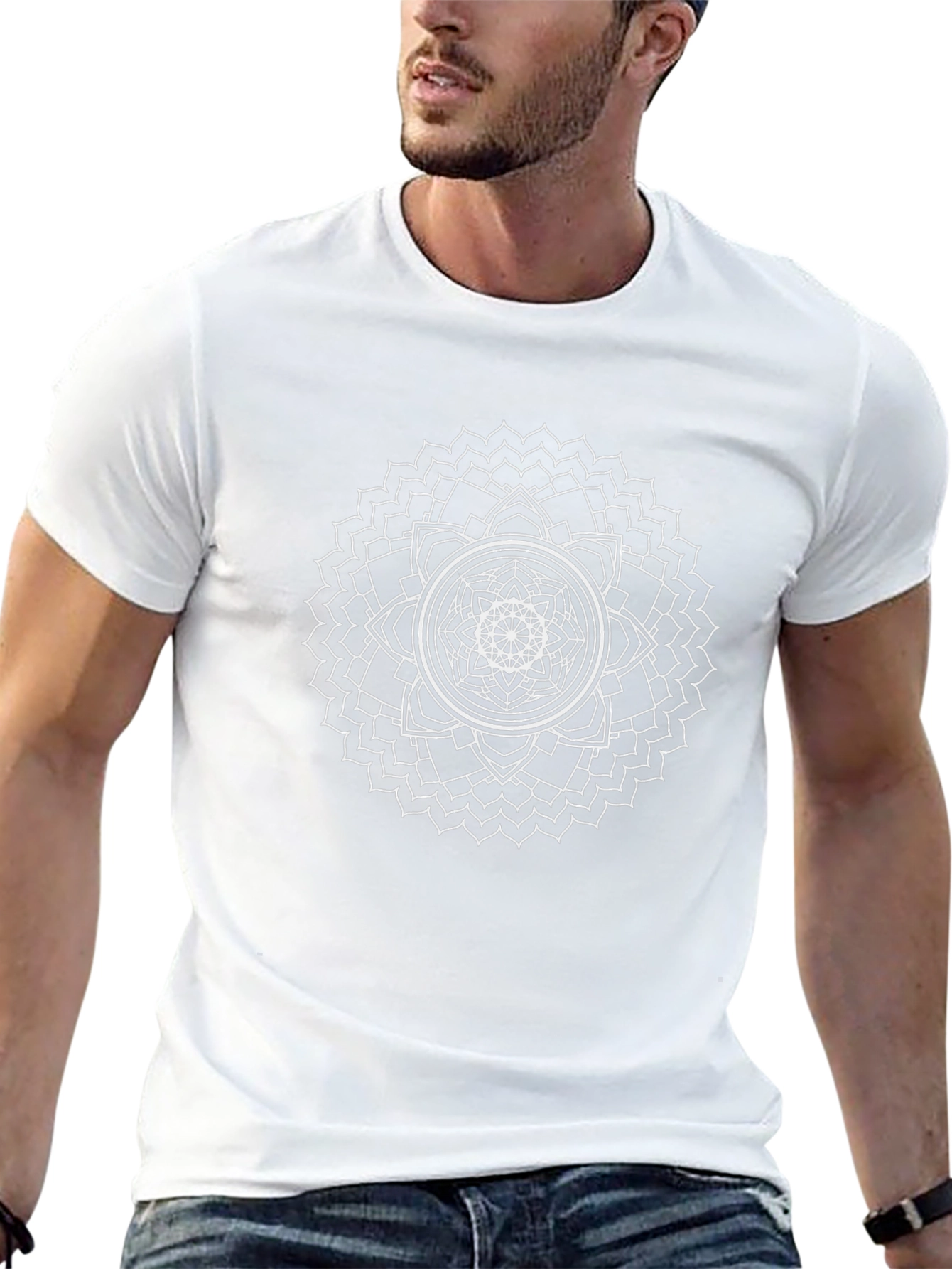 Mandala Graphic Tee - Stylish Black Cotton T-Shirt