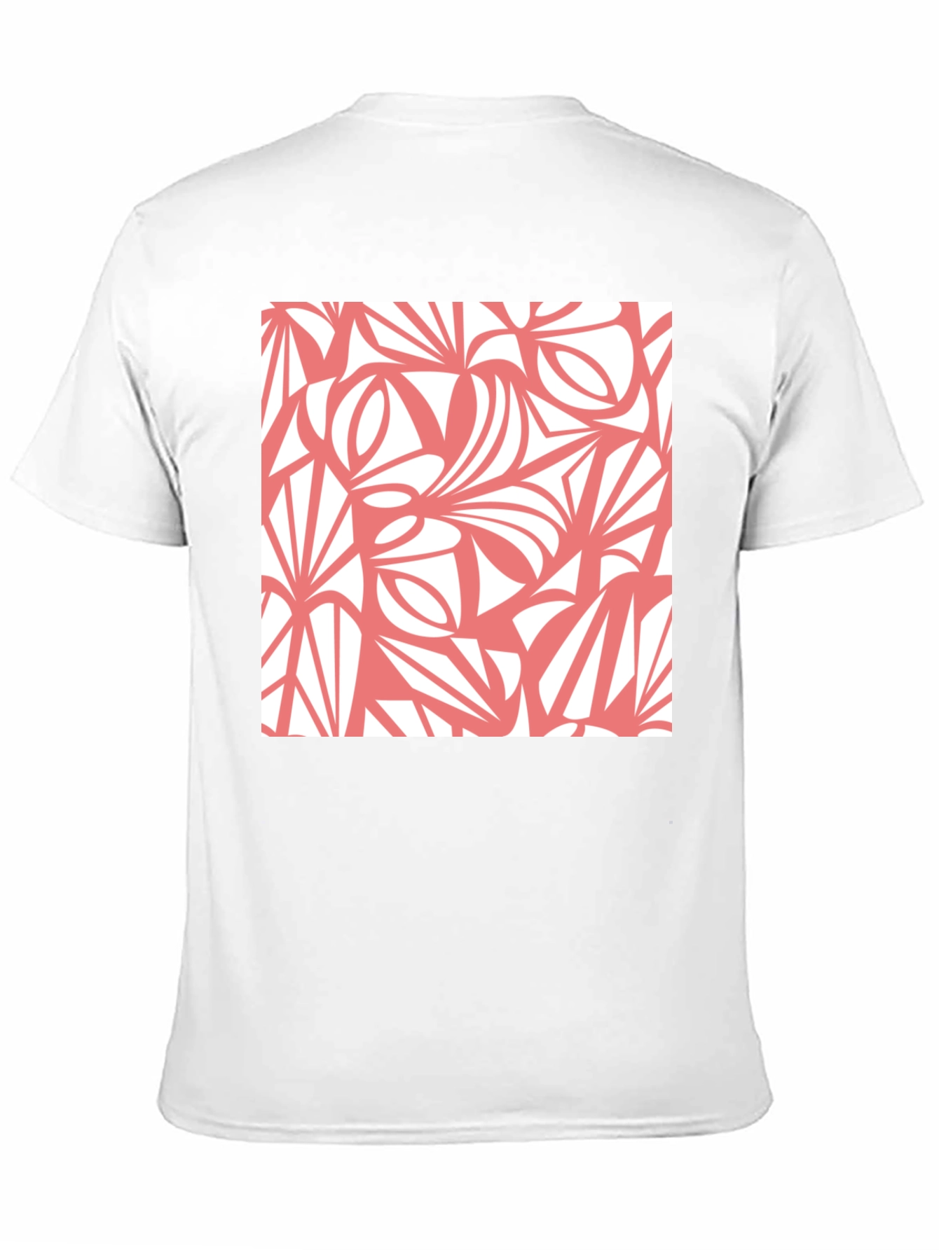 Abstract Pattern Black Crew Neck Tee