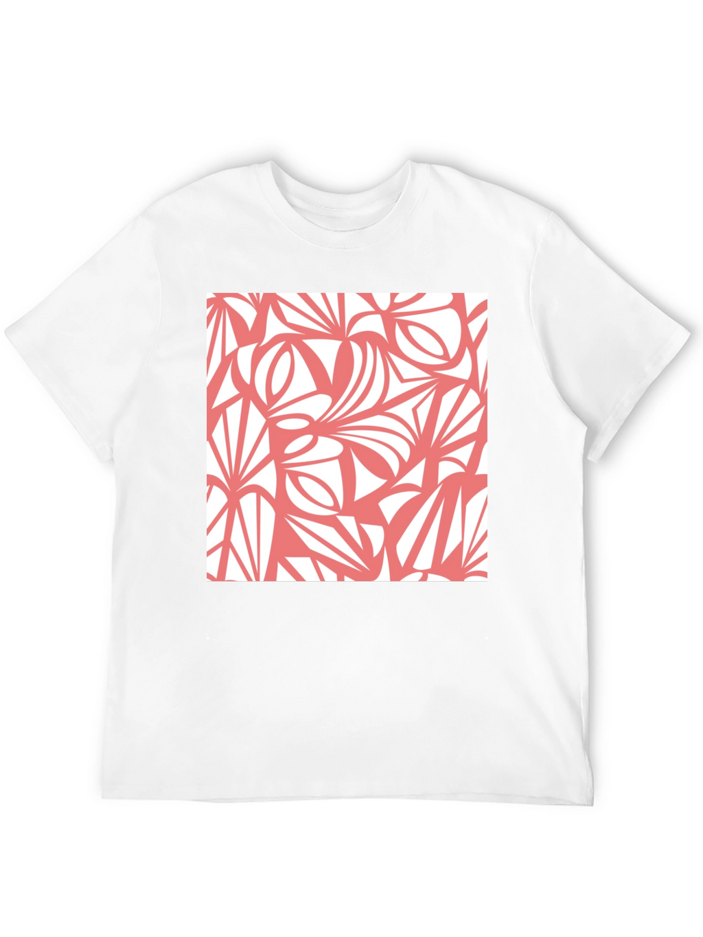 Abstract Pattern Black Crew Neck Tee
