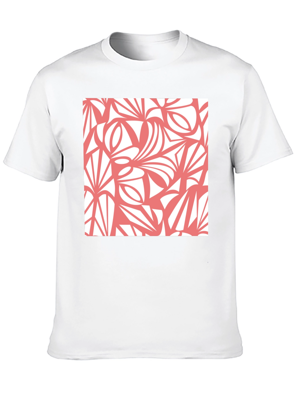Abstract Pattern Black Crew Neck Tee