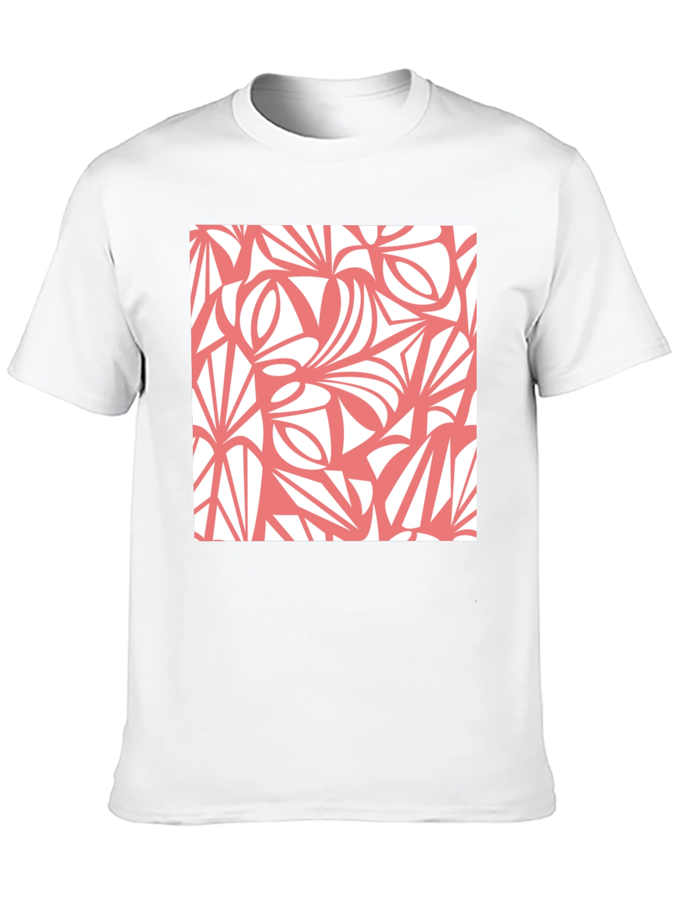 Abstract Pattern Black Crew Neck Tee