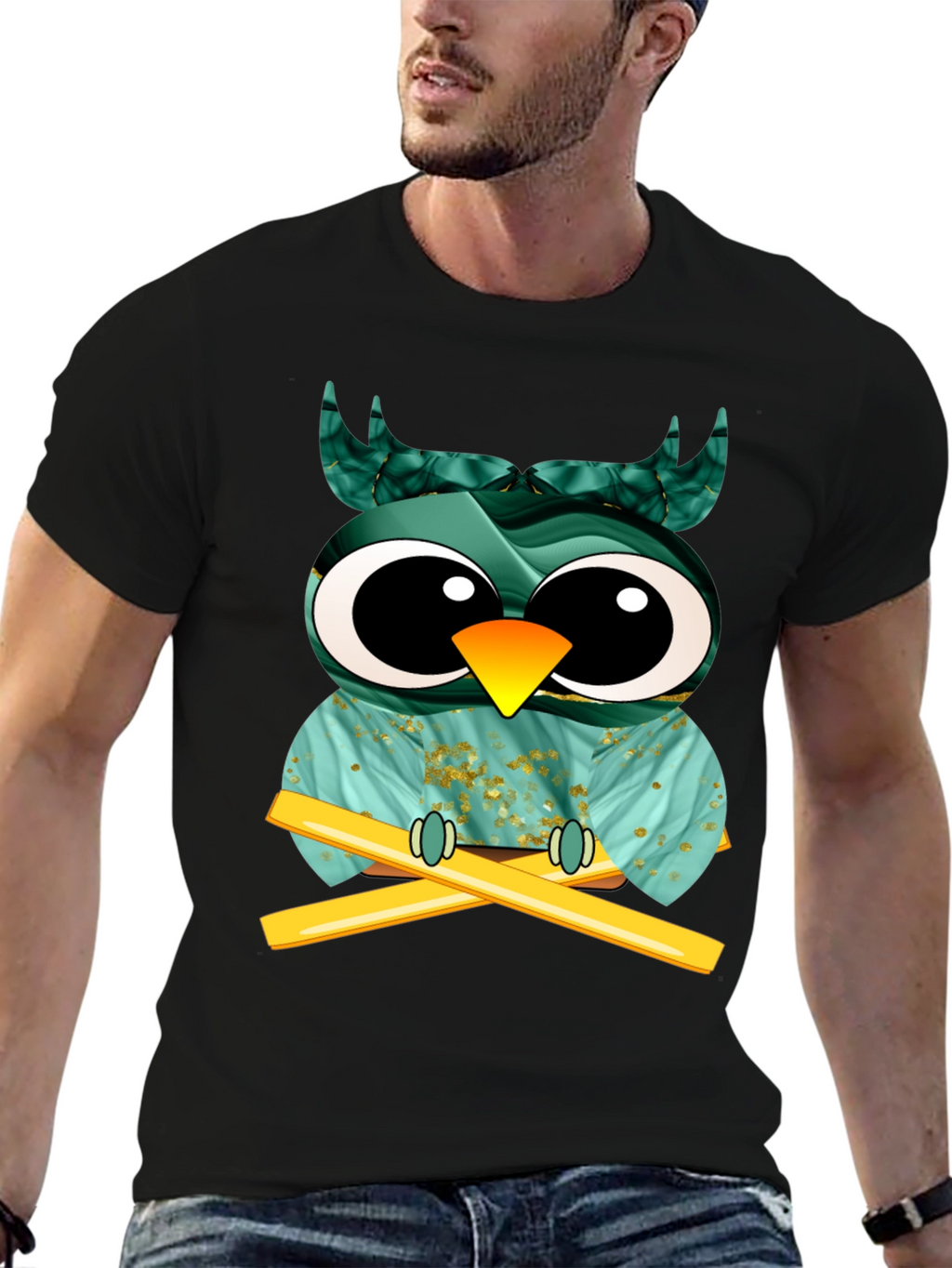 Whimsical Owl Graphic Tee - Unique Design