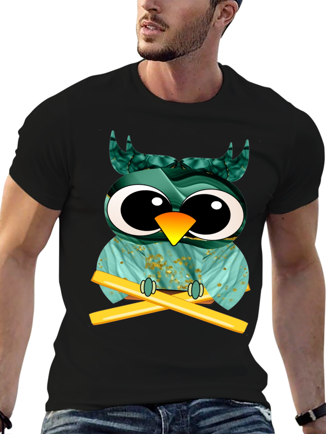 Whimsical Owl Graphic Tee - Unique Design