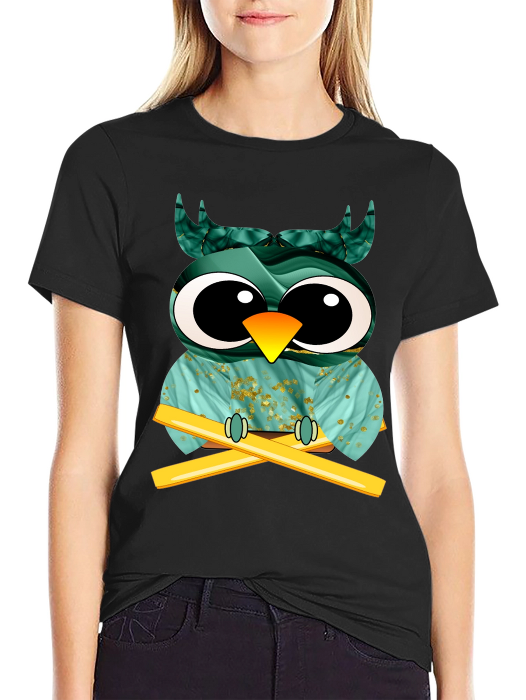 Whimsical Owl Graphic Tee - Unique Design