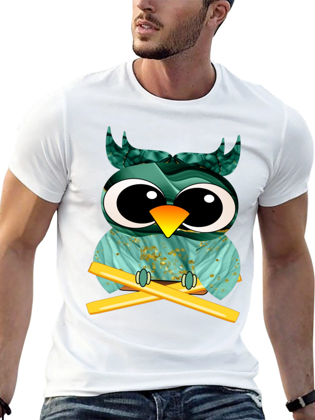 Whimsical Owl Graphic Tee - Unique Design