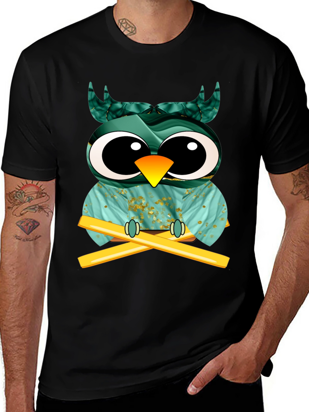 Whimsical Owl Graphic Tee - Unique Design