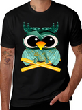 Whimsical Owl Graphic Tee - Unique Design