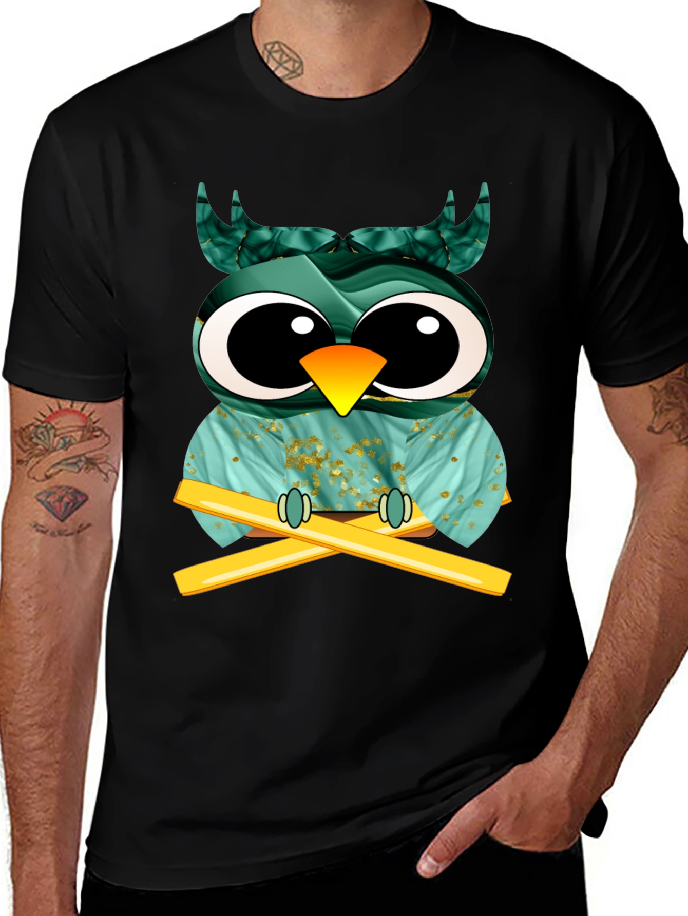 Whimsical Owl Graphic Tee - Unique Design