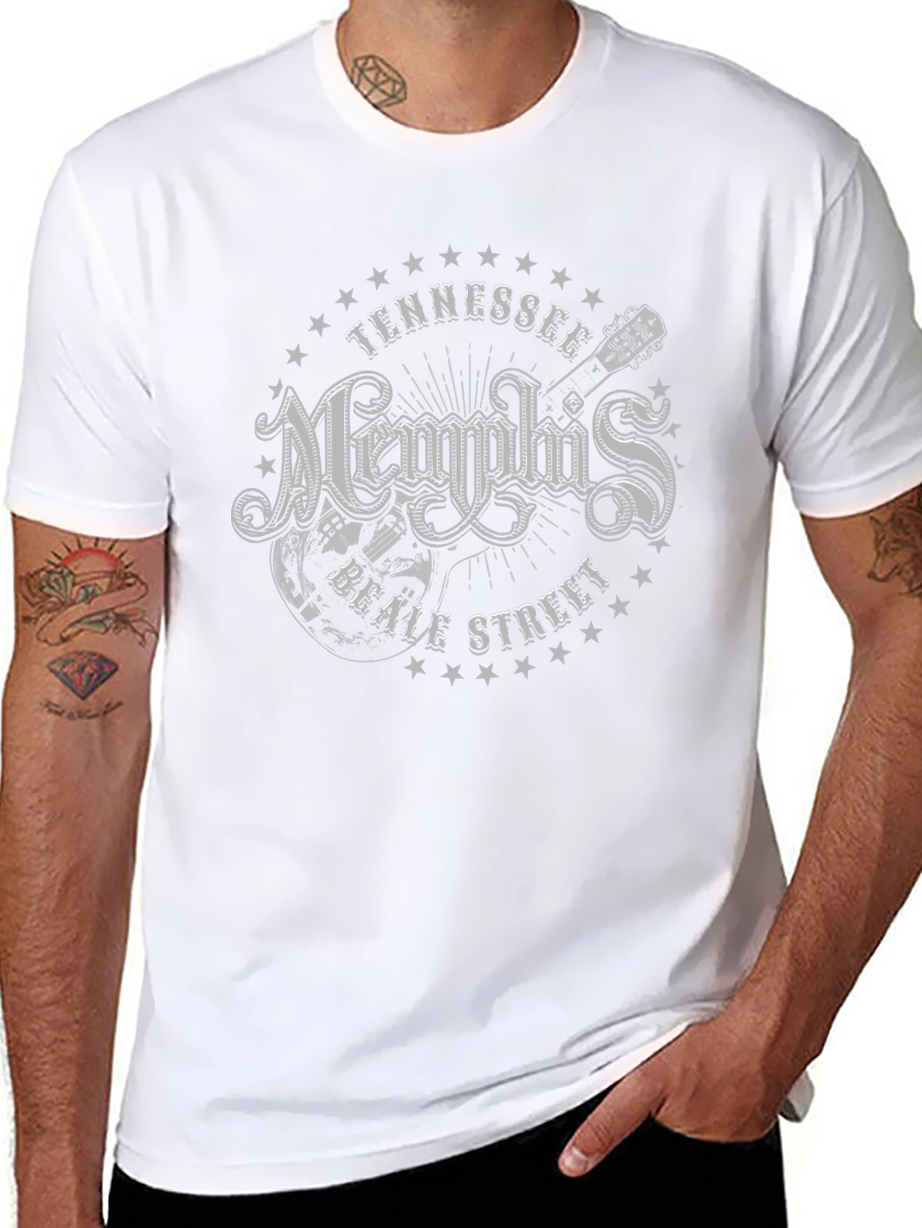 Memphis Beale Street Tennessee Graphic T-Shirt