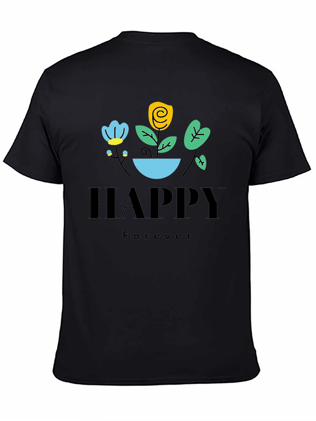 Happy Forever Floral Graphic T-Shirt