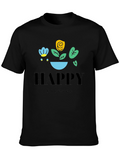 Happy Forever Floral Graphic T-Shirt