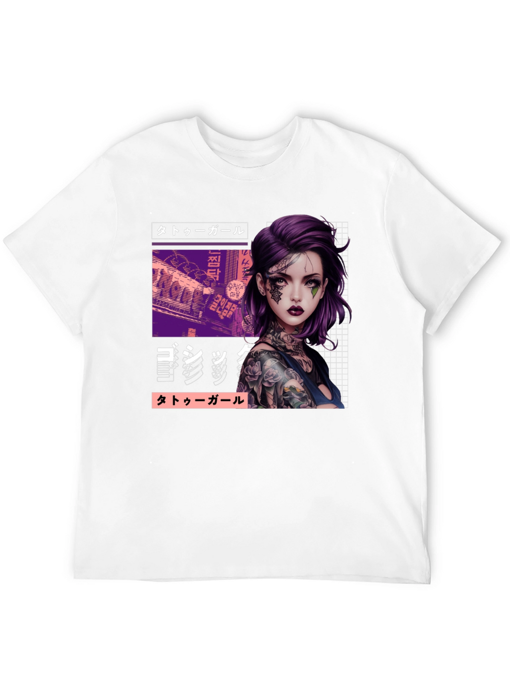 Tattoo Girl Graphic Tee - Urban Style