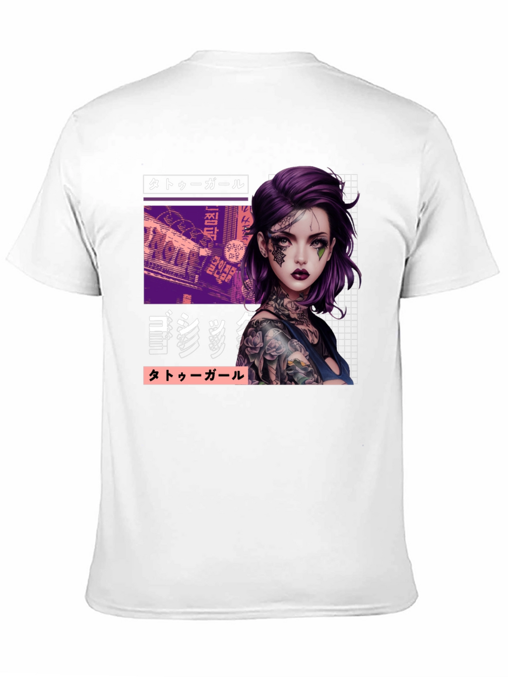 Tattoo Girl Graphic Tee - Urban Style