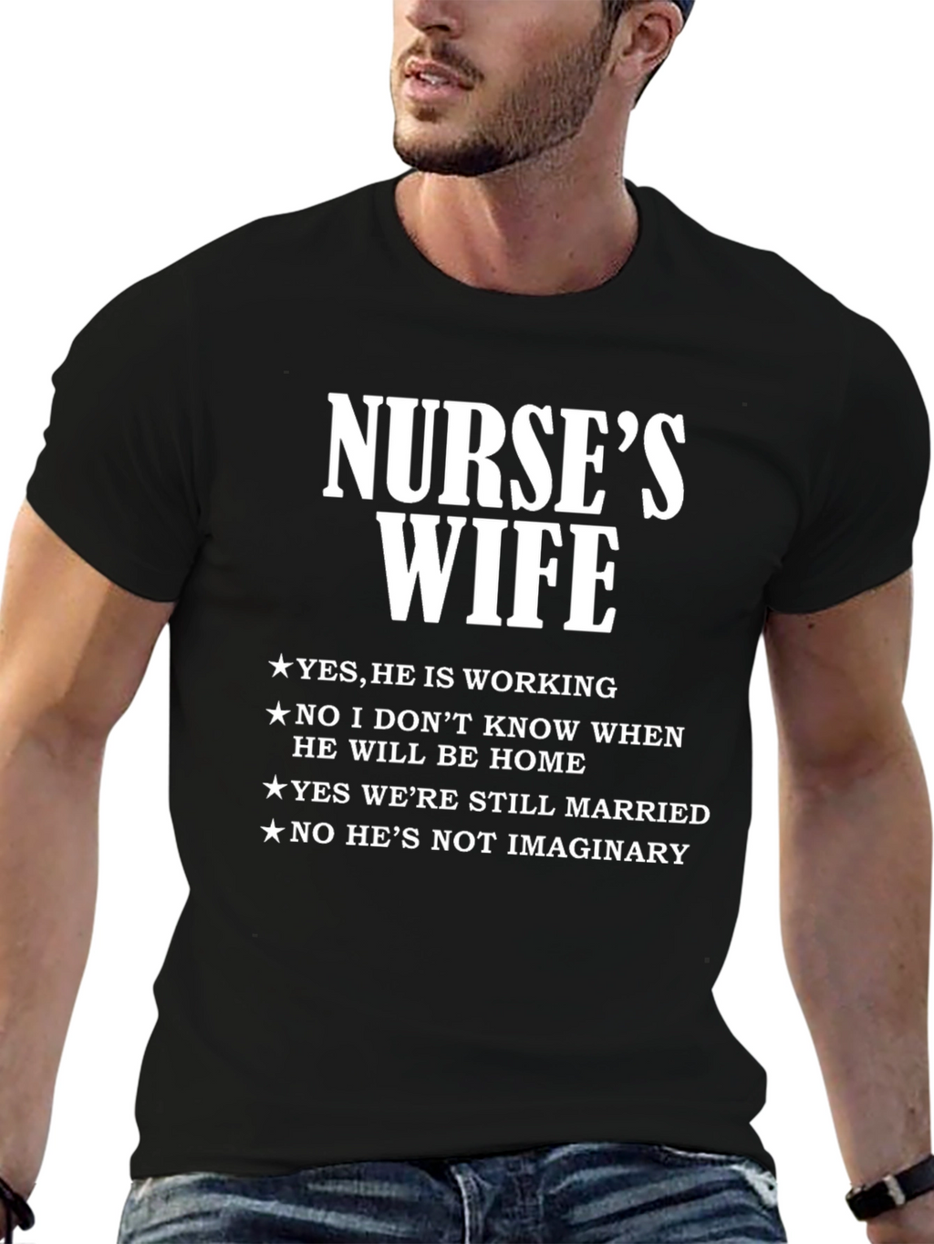 Nurses Wife Graphic T-Shirt - Novelty Tee