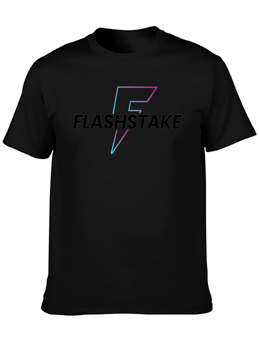 FlashStake Black Graphic Tee - Stylish Streetwear