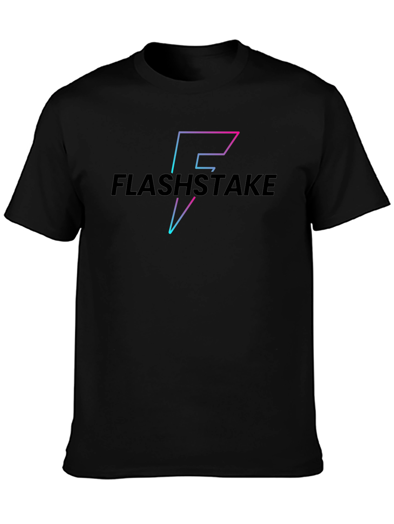 FlashStake Black Graphic Tee - Stylish Streetwear