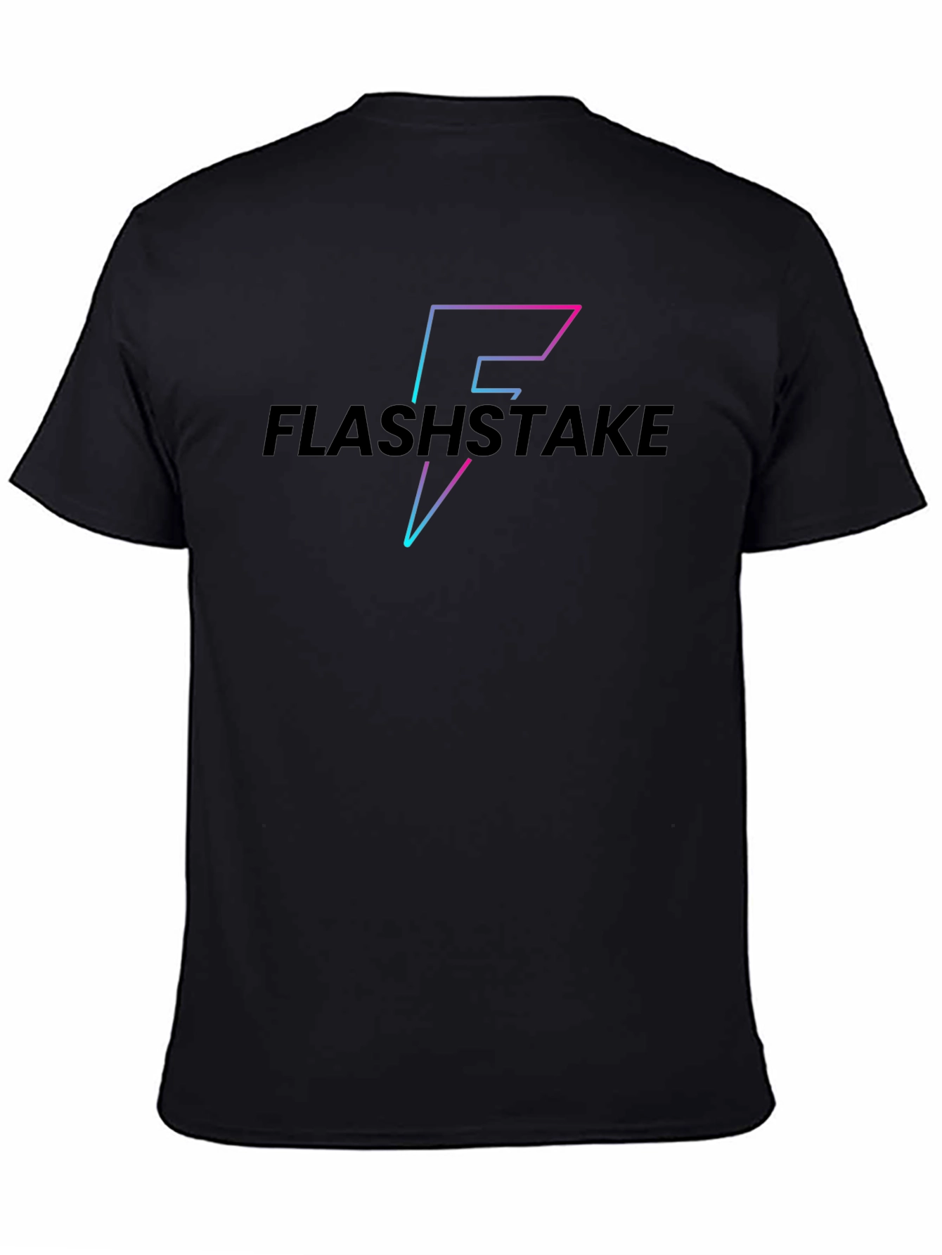 FlashStake Black Graphic Tee - Stylish Streetwear