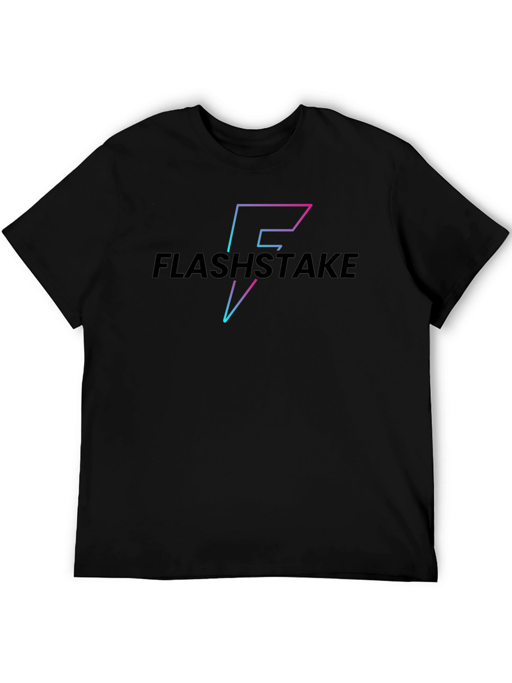FlashStake Black Graphic Tee - Stylish Streetwear