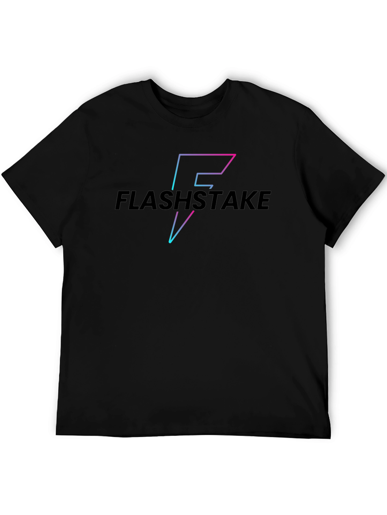 FlashStake Black Graphic Tee - Stylish Streetwear