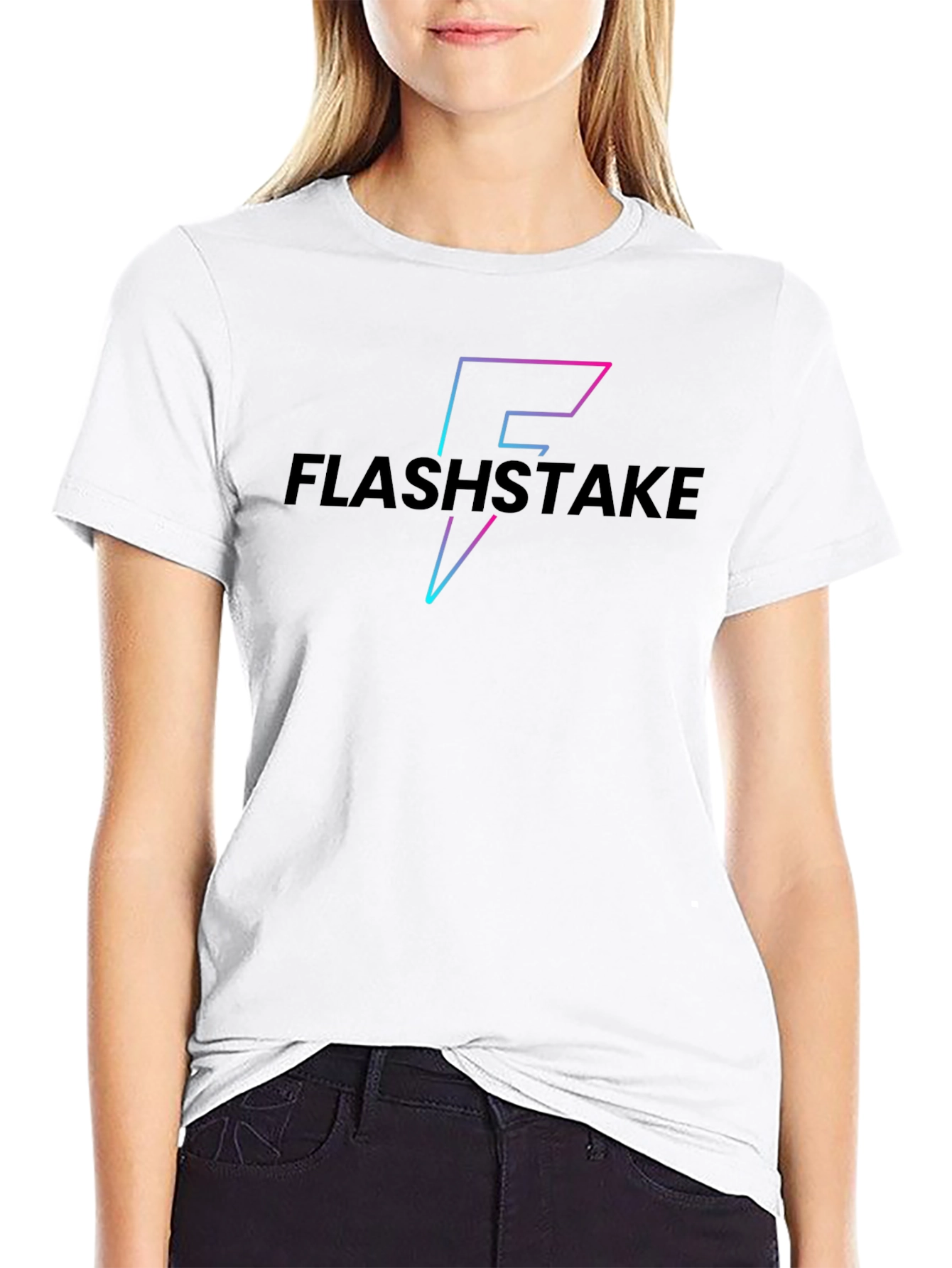 FlashStake Black Graphic Tee - Stylish Streetwear
