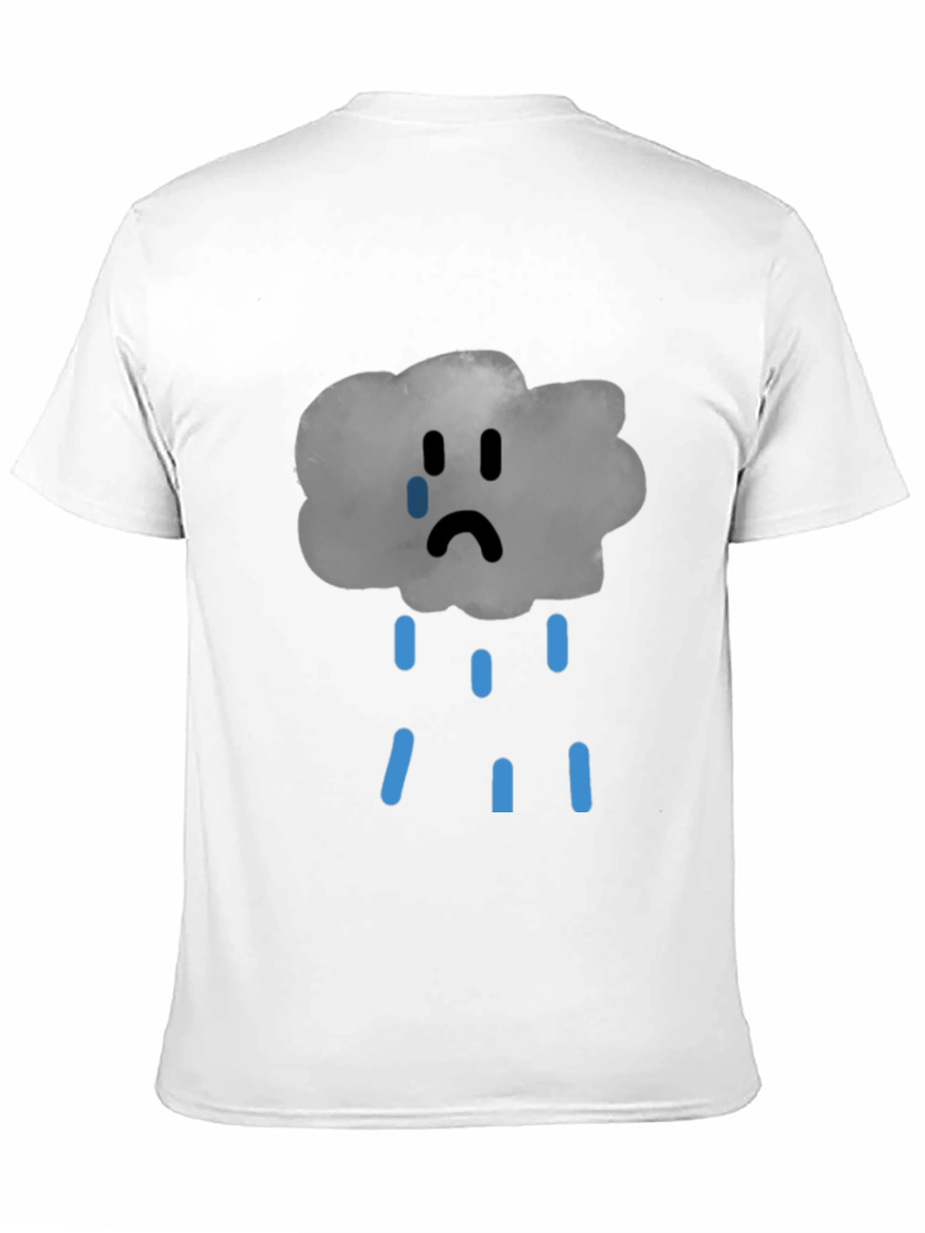 Sad Cloud Graphic Tee - Unisex Black T-Shirt