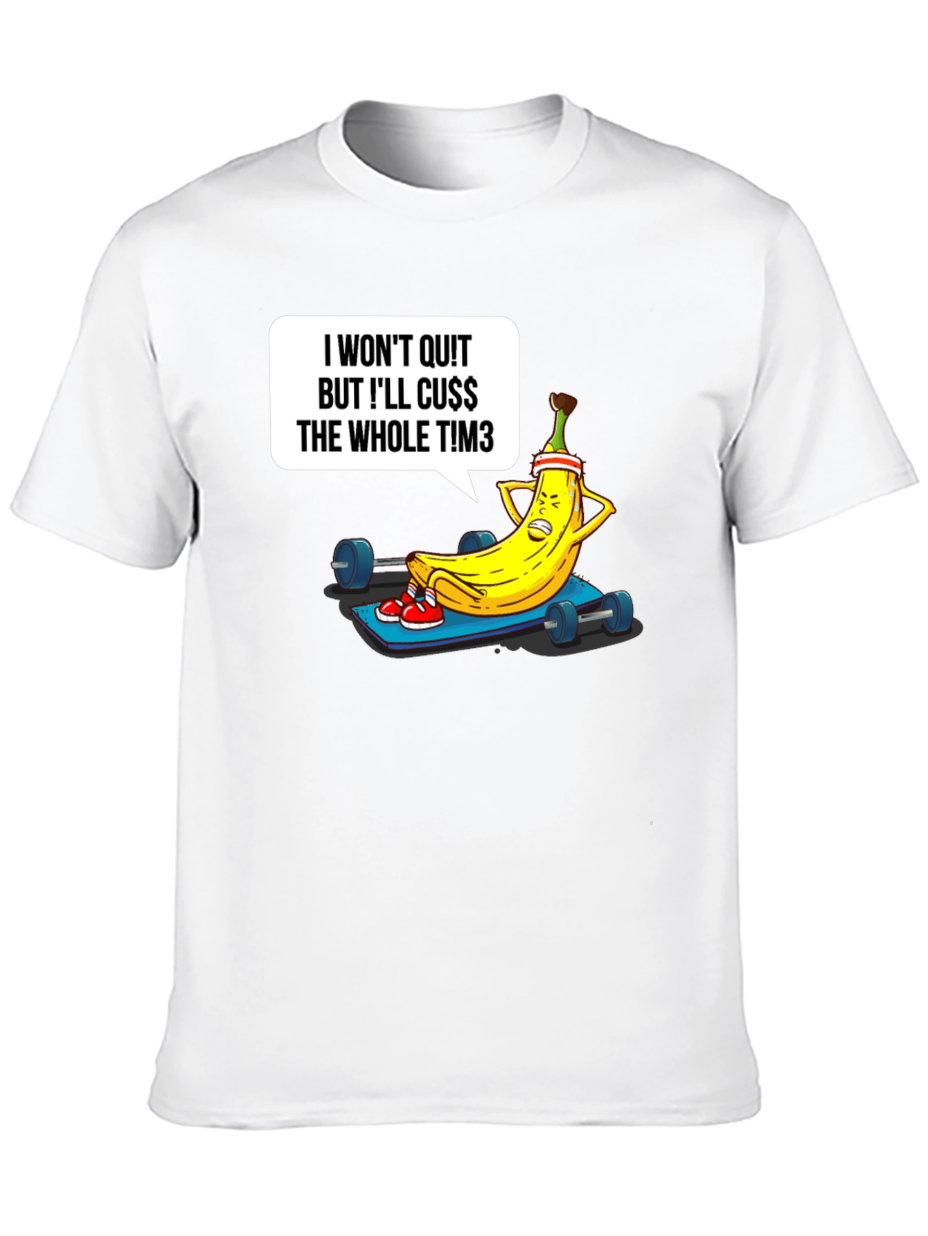 Funny Workout Banana Graphic T-Shirt