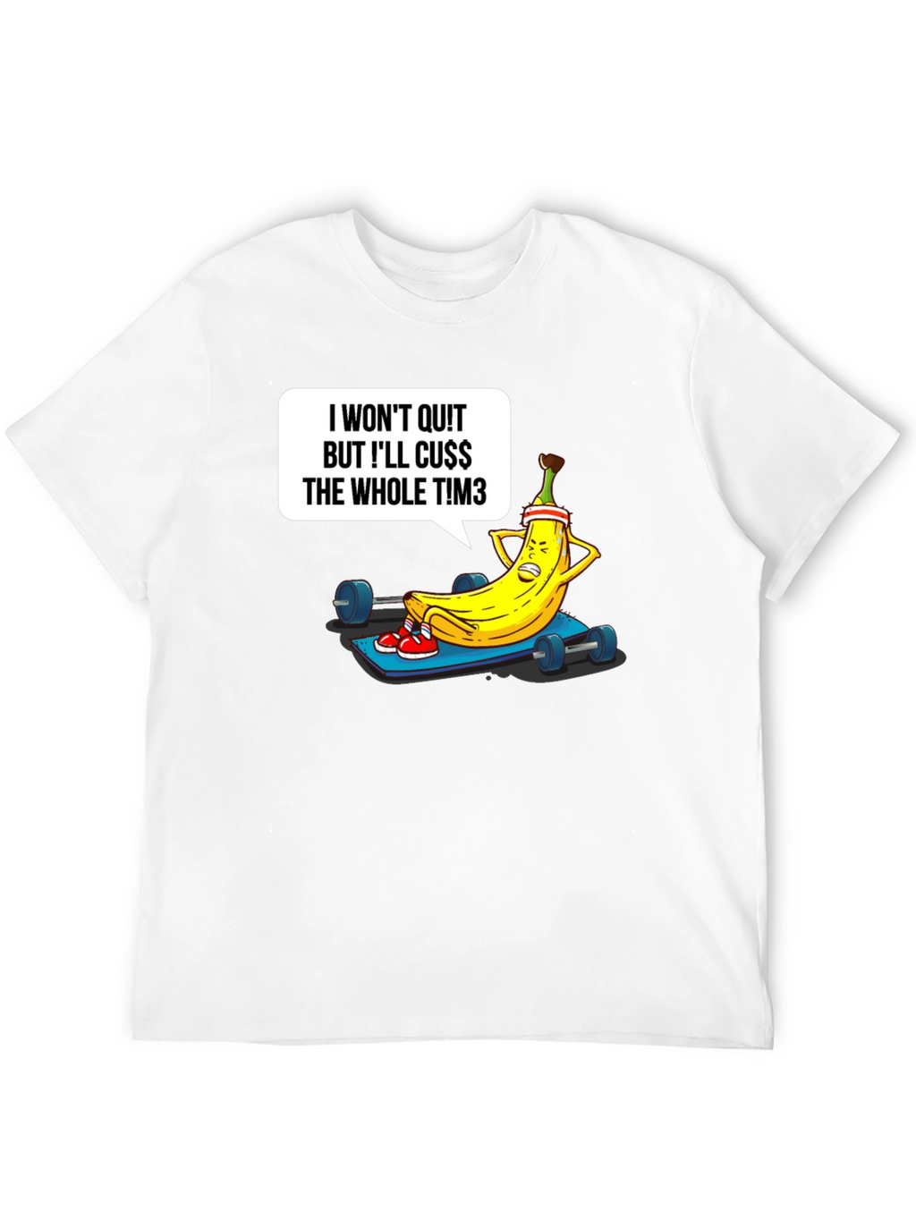 Funny Workout Banana Graphic T-Shirt