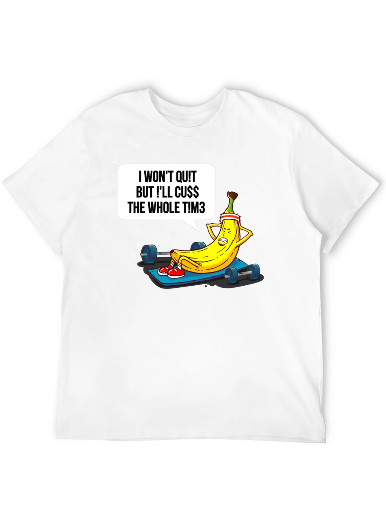 Funny Workout Banana Graphic T-Shirt