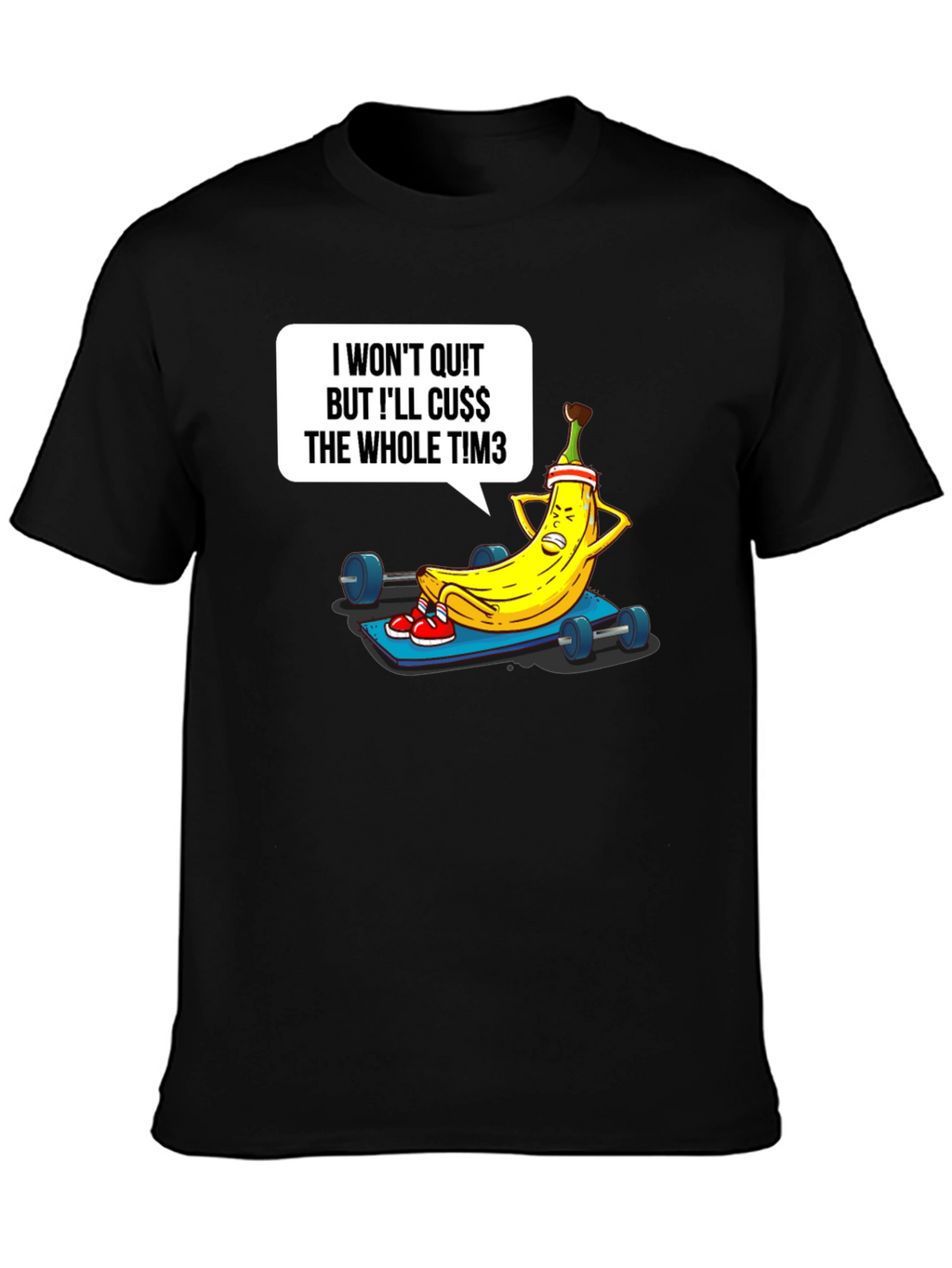 Funny Workout Banana Graphic T-Shirt