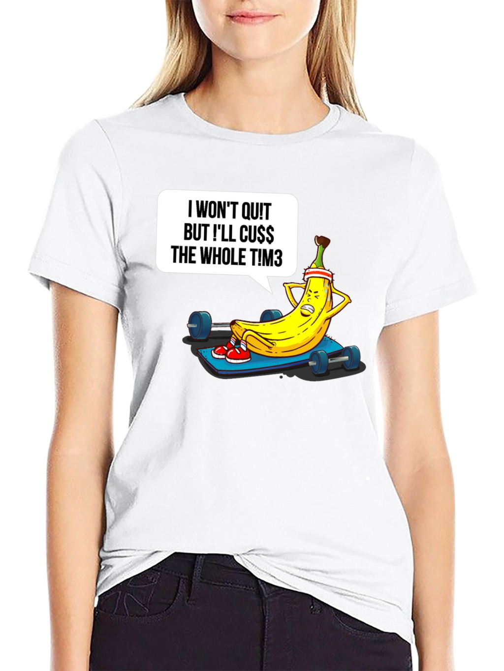 Funny Workout Banana Graphic T-Shirt