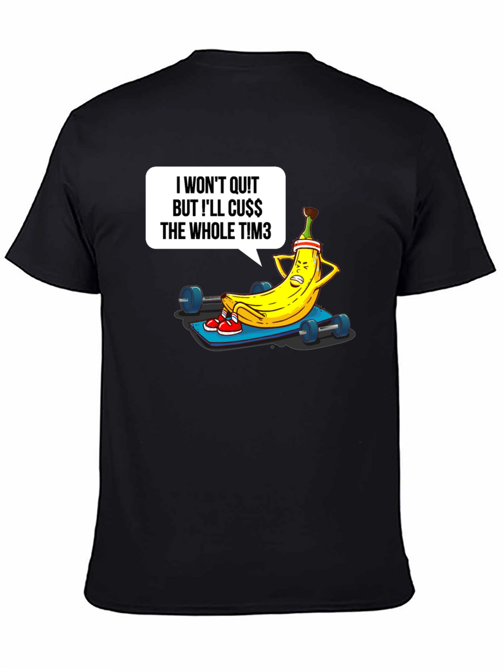Funny Workout Banana Graphic T-Shirt