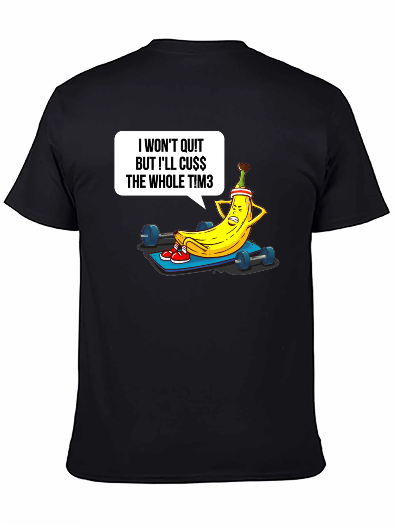 Funny Workout Banana Graphic T-Shirt