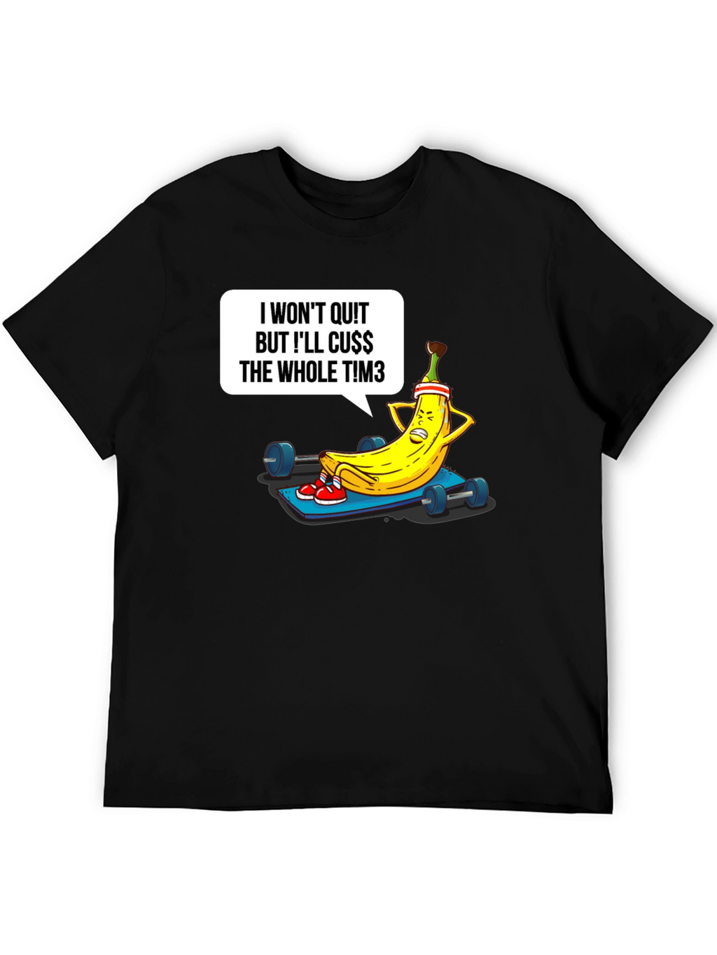 Funny Workout Banana Graphic T-Shirt