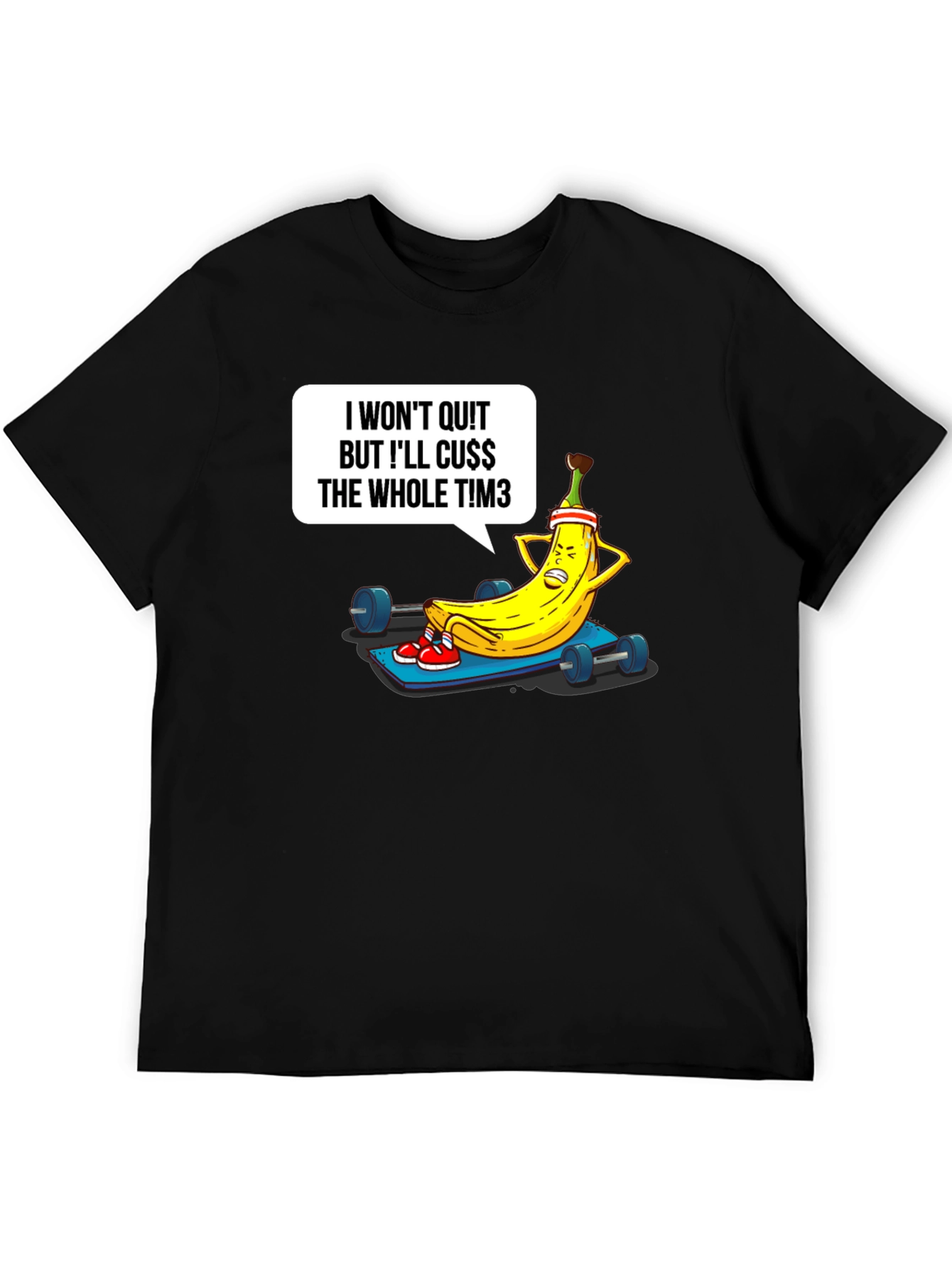 Funny Workout Banana Graphic T-Shirt