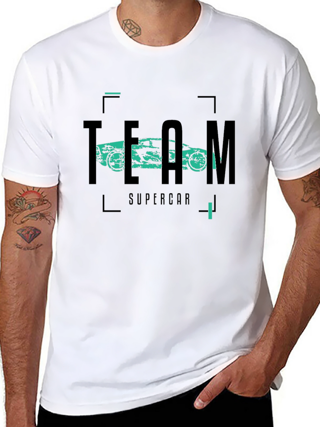 Team Supercar Black Graphic Tee
