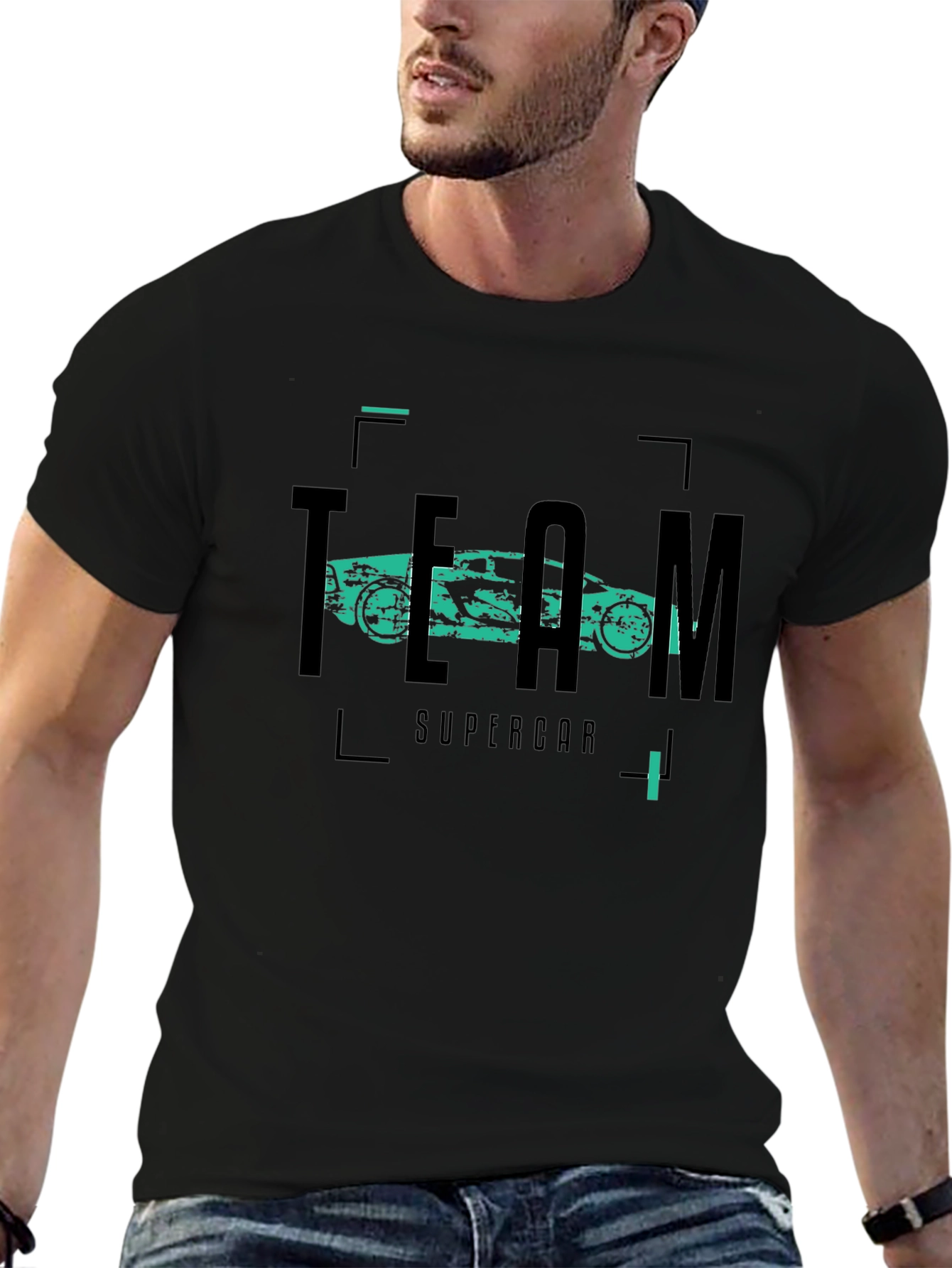 Team Supercar Black Graphic Tee