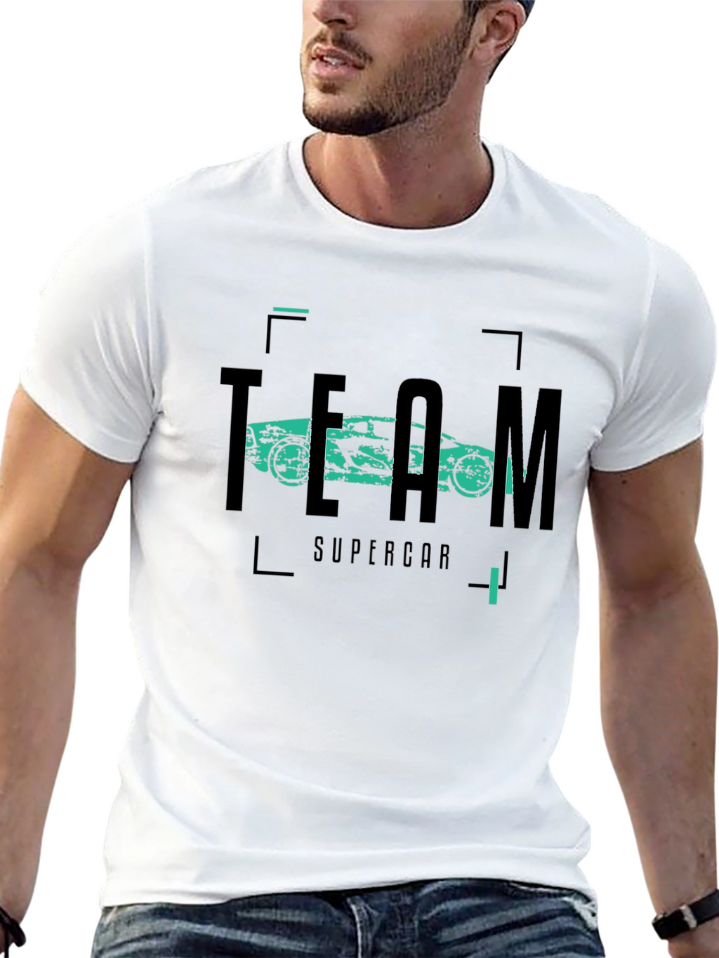 Team Supercar Black Graphic Tee