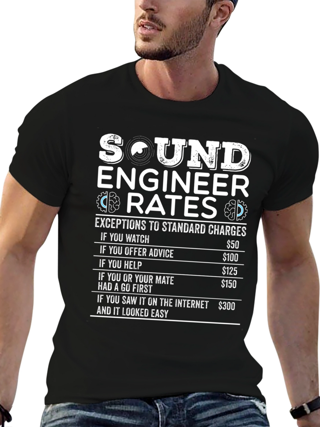 Sound Engineer Rates Humor Graphic T-Shirt